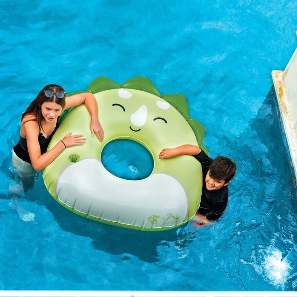 BigMouth, Squishmallows Tristan the Triceratops Pool Float 51.6" x 41.7" x 13.4" - Picture 2 of 5